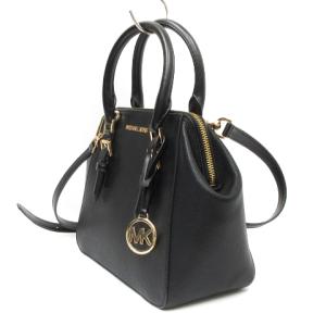 MICHAEL KORS 美品 CHARLOTTE ショルダー バッグ ハンド 2WAY チャーム レザー ブラック