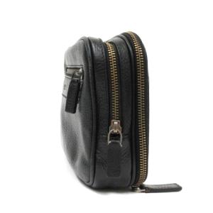 ARMANI COLLEZIONI セカンド バッグ クラッチ レザー ブラック