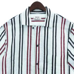 Acne Studios Simon Sheer Stripe Vacation Shirt 48 グリーン