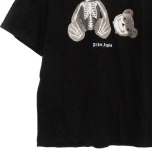 PALM ANGELS ロゴベアスカルプリントTシャツ L ブラック