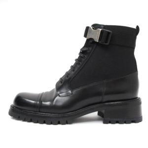 PRADA ショートブーツ ベルト 37 黒