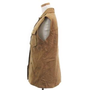 CELINE ベスト ジャケット 金ボタン フランス製 ブラウン