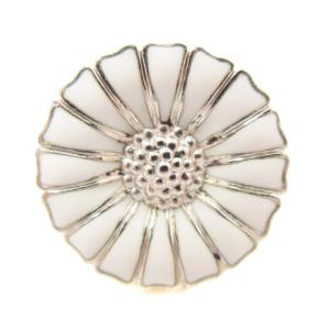 GEORG JENSEN フラワーモチーフデイジーピアス ホワイト