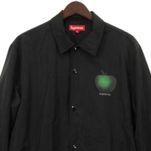 Supreme 19SS APPLE COACHES JACKET コーチジャケット プリント M ブラック