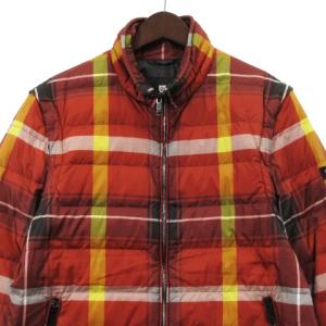 BLACK LABEL CRESTBRIDGE 良品 18AW ダウン ジャケット ベスト 2WAY チェック レッド L アウター