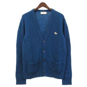 Maison Kitsuné 良品 19AW LAMBSWOOL CARDIGAN M ブルー 