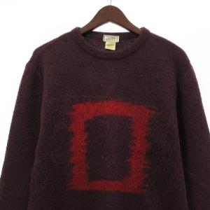 GIANNI VERSACE ウールニットセーター  46パープル 