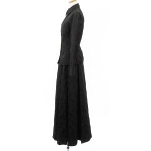 ANTEPRIMA セットアップ シャツ ジャケット ワイド パンツ ロング 刺繍 総柄 イタリア製 42 ブラック