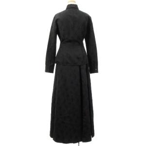 ANTEPRIMA セットアップ シャツ ジャケット ワイド パンツ ロング 刺繍 総柄 イタリア製 42 ブラック