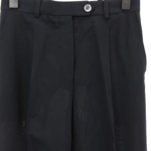 HERMES ゴルチエ期 パンツ スラックス タック ウール ネイビー 36 国内正規