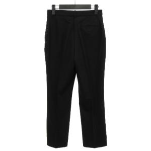 HERMES 美品 ゴルチエ期 パンツ スラックス ストレッチ ウール シルク ブラック 36