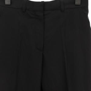 HERMES 美品 ゴルチエ期 パンツ スラックス ストレッチ ウール シルク ブラック 36