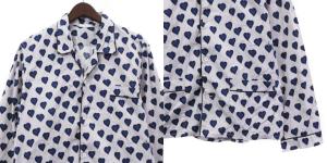 PRADA ハート柄パジャマ上下セット L ブルー