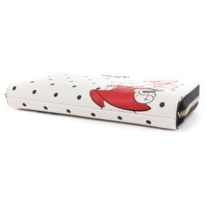 kate spade new york ×Disney K4759 ミニーマウス 長財布 ラウンドファスナー ドット レザー ホワイト