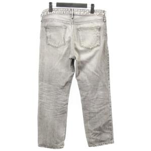upper hights 825107 THE HIS ボーイズクロップ デニム ジーンズ USED加工 26 グレー