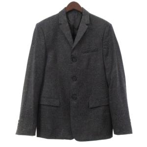 EMPORIO ARMANI MILANO セットアップ スーツ テーラード ジャケット シングル 総裏 パンツ 総柄 グレー