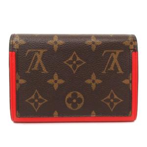 LOUIS VUITTON M64587 モノグラム ポルトフォイユ フロール コンパクト コクリコ 財布 二つ折り ブラウン