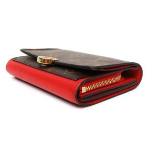LOUIS VUITTON M64587 モノグラム ポルトフォイユ フロール コンパクト コクリコ 財布 二つ折り ブラウン