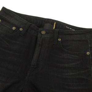 SAINT LAURENT PARIS 2016 スキニーデニムパンツ USED加工 27 黒