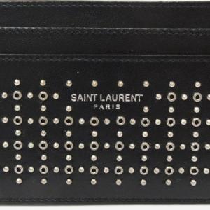 SAINT LAURENT PARIS Calfskin Studded Credit Card Case カードケース スタッズ