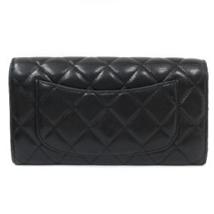 CHANEL 20年製 マトラッセ ココマーク 29番台 長財布 ラムスキン ブラック