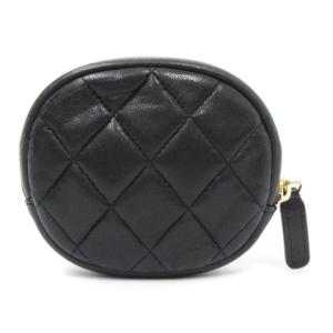 CHANEL 20年製 マトラッセ コインケース ココマーク ラムスキン A68995 29番台 黒
