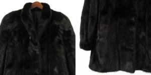 SAGA MINK 銀サガ ブラック ミンク ファー コート 毛皮 黒 アウター ECR15