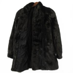 SAGA MINK 銀サガ ブラック ミンク ファー コート 毛皮 黒 アウター ECR15