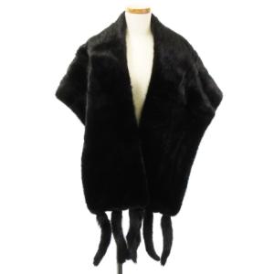 SAGA MINK Belle Vison 銀サガ ティペット マフラー ショール ミンクファー 毛皮 ブラック