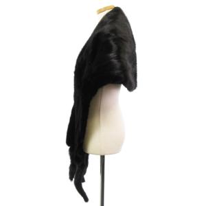 SAGA MINK Belle Vison 銀サガ ティペット マフラー ショール ミンクファー 毛皮 ブラック