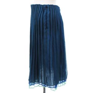 ISSEY MIYAKE 10AW スカート プリーツ ティアード 2 ブルー