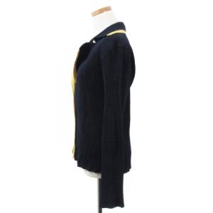 ISSEY MIYAKE WHITE LABEL 13SS プリーツカーディガンジャケット 2 ネイビー