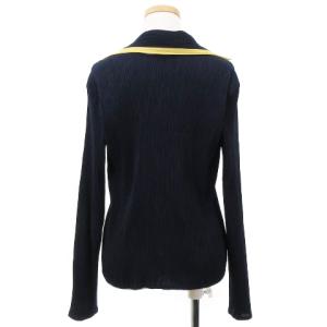 ISSEY MIYAKE WHITE LABEL 13SS プリーツカーディガンジャケット 2 ネイビー