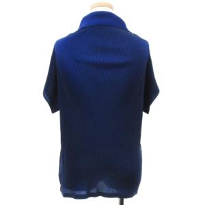PLEATS PLEASE ISSEY MIYAKE ISSEY MIYAKE 12AW 半袖プリーツニットカットソー 5 ネイビー