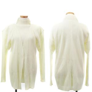 PLEATS PLEASE ISSEY MIYAKE イッセイミヤケ 3点セット プリーツ カーディガン カットソー パンツ ホワイト 3 1