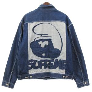 Supreme × Smurfs 20AW Denim Trucker Jacket 刺繍 インディゴ