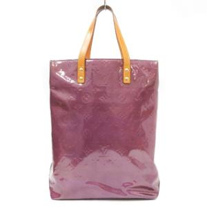 LOUIS VUITTON M91087 モノグラム ヴェルニ リードMM トートバッグ パープル