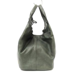 HELEN KAMINSKI トートバッグ ハンド ロゴ チャーム オールレザー グリーン 鞄