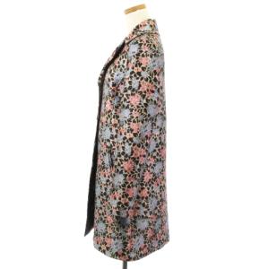ETRO チェスターコート ジャガード 花柄 シルク混 40 ピンク