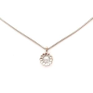 agete ネックレス ダイヤモンド 0.1ct K18WG ホワイトゴールド