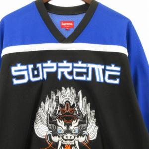 Supreme 21FW demon hockey jersey M 黒 青