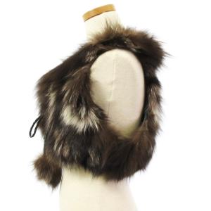 GRACE CONTINENTAL フォックスファー ベスト ボレロ 毛皮 ショート丈 ブラウン トップス ECR16