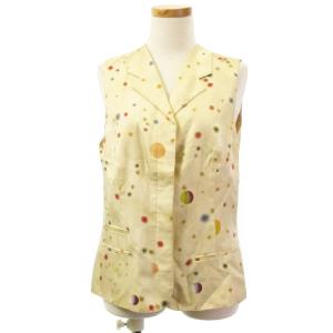 マルジェラ期 スターマーク ジレ ドット 比翼 シルク 38 ベージュ