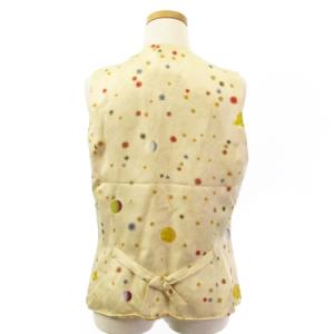 HERMES マルジェラ期 スターマーク ジレ ドット 比翼 シルク 38 ベージュ