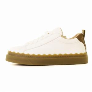 Chloe CH34108B 20AW LAUREN SNEAKERS スカラップ レザー 24cm 白