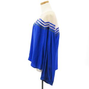 FENDI FS6780 Illusion Wave Top ブラウス 青