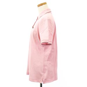 PRADA 21SS ポロシャツ 半袖 鹿の子 ラバーロゴ コットン ピンク S