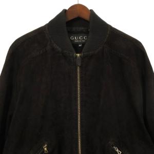 GUCCI レザー ジャケット ブルゾン スエード イタリア製 ブラウン 48