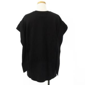 AKIRANAKA 20年 Ilva panel sleeve PO カットソー ブラウス 半袖 1 ブラック