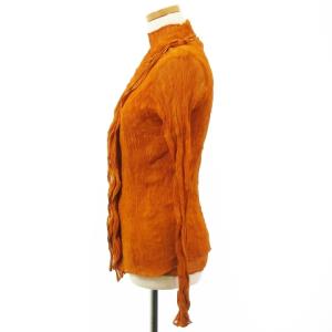 ISSEY MIYAKE WHITE LABEL プリーツ アンサンブル カーディガン カットソー オレンジ
